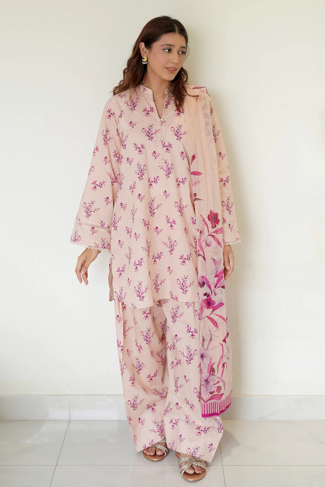 Stitched 3 Piece - LAWN - 544