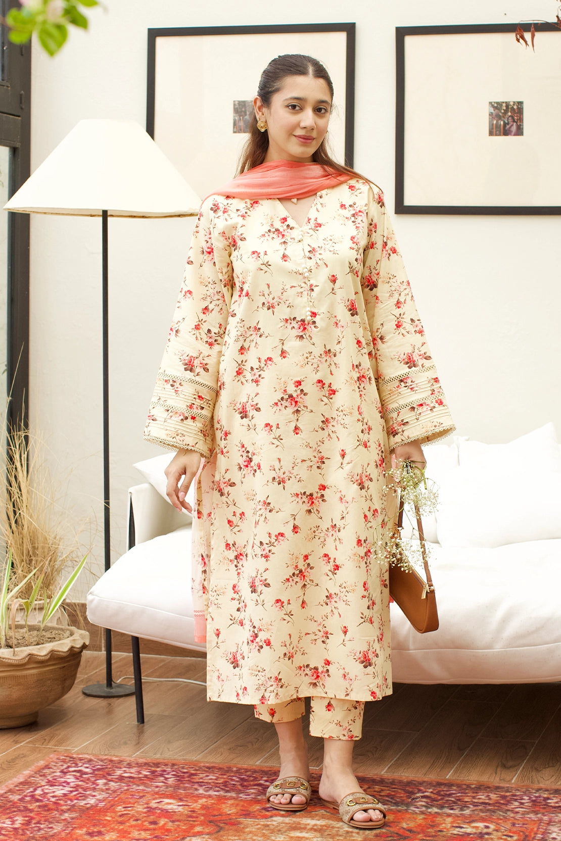 Stitched 3 Piece - LAWN - 546