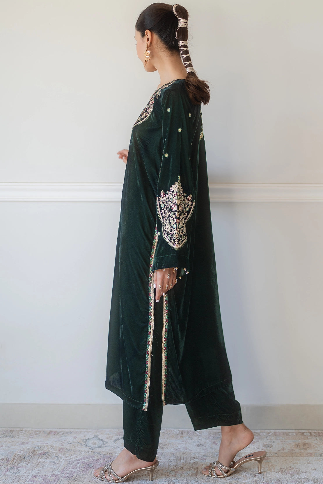 Stitched 2 Piece - Velvet - Emerald