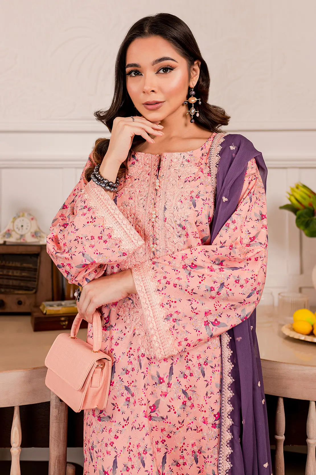 3 Piece - Luxury Embroidered Cambric - 8114