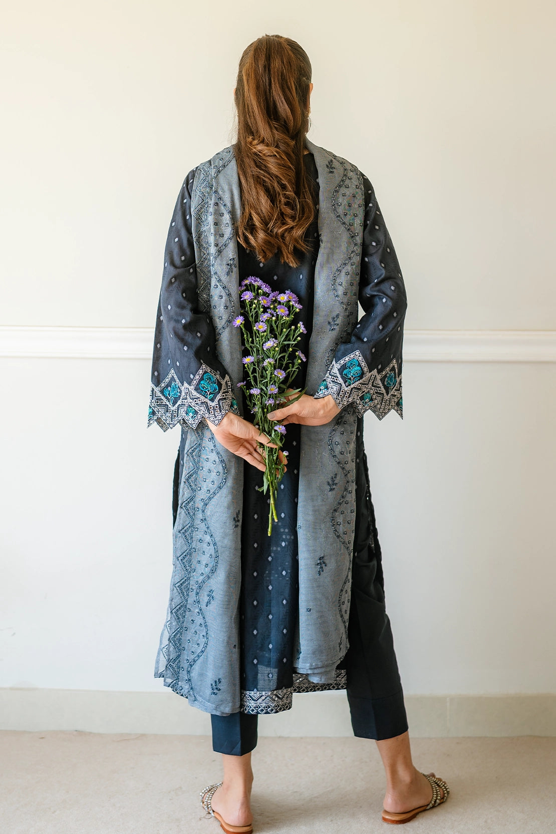 3 Piece - Premium Embroidered Jacquard Lawn - 5550