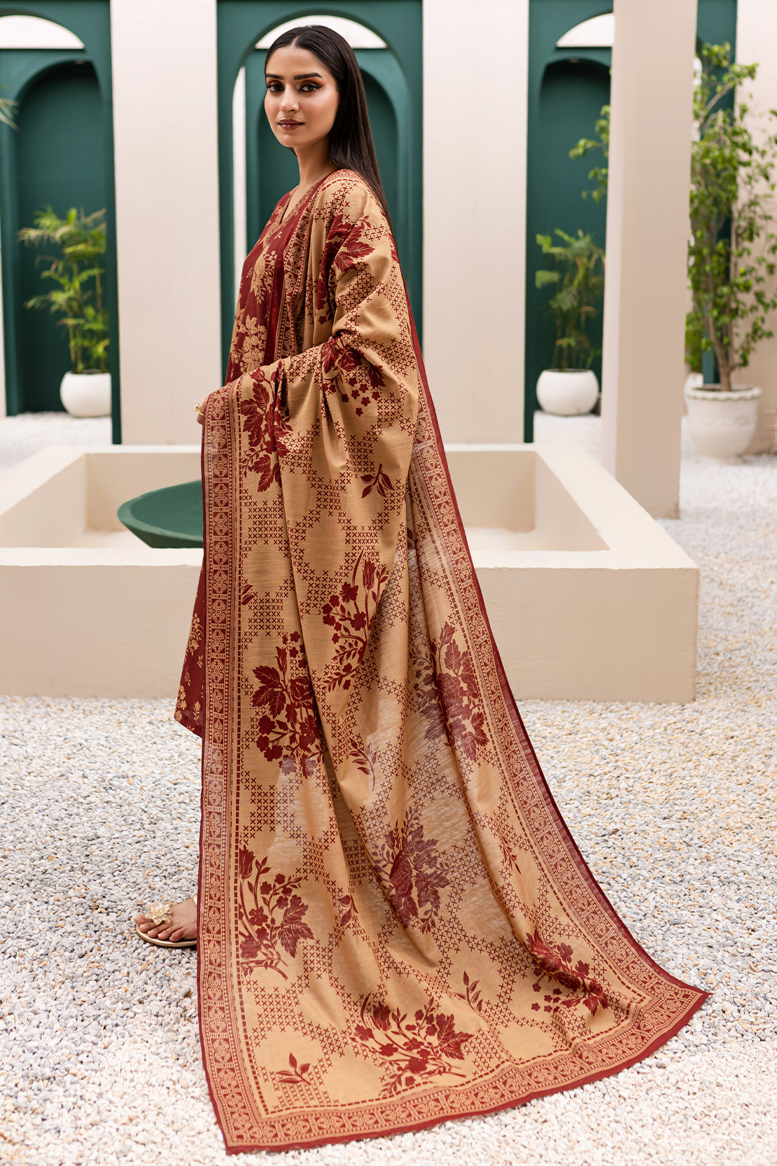 3 PIECE - PREMIUM PRINTED KHADDAR - 9316