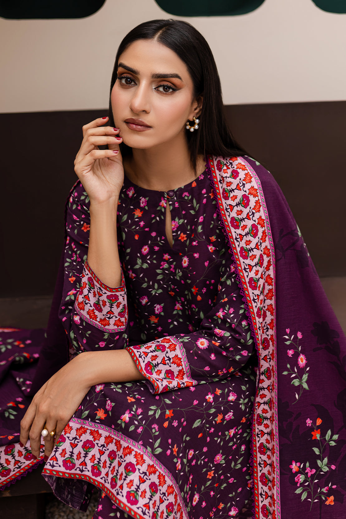 3 PIECE - PREMIUM PRINTED KHADDAR - 9319