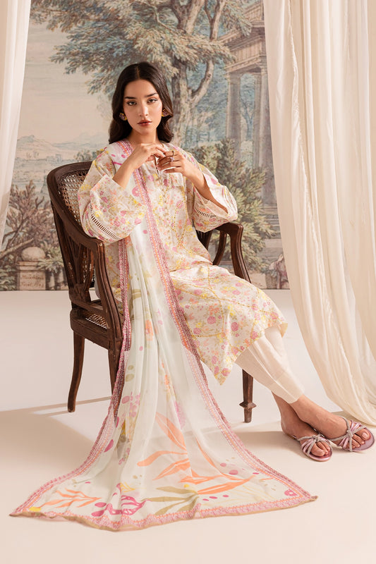 3 PIECE - PREMIUM EMBROIDERED LAWN - 9080