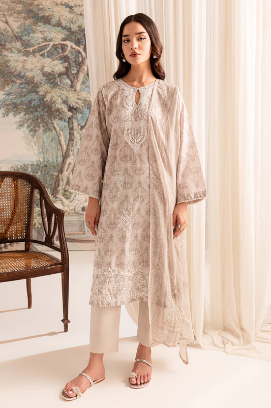 3 PIECE - PREMIUM EMBROIDERED LAWN - 9072