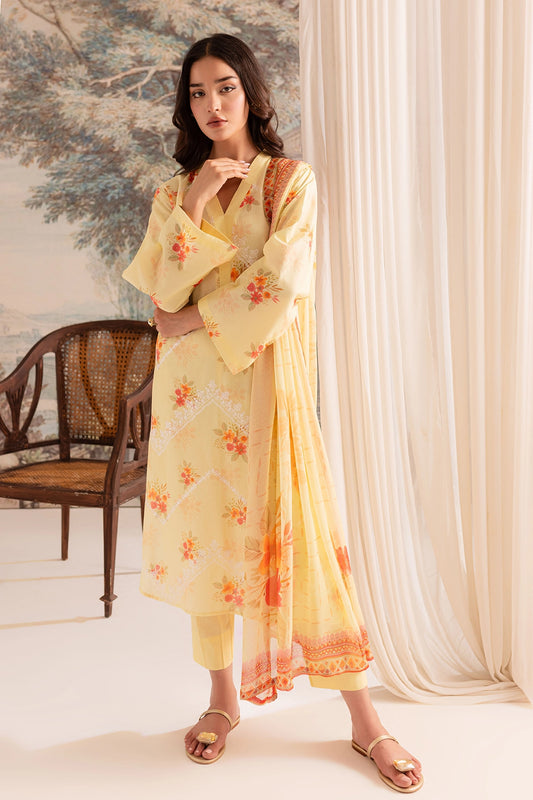 3 PIECE - PREMIUM EMBROIDERED LAWN - 9076