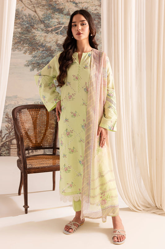 3 PIECE - PREMIUM EMBROIDERED LAWN - 9077