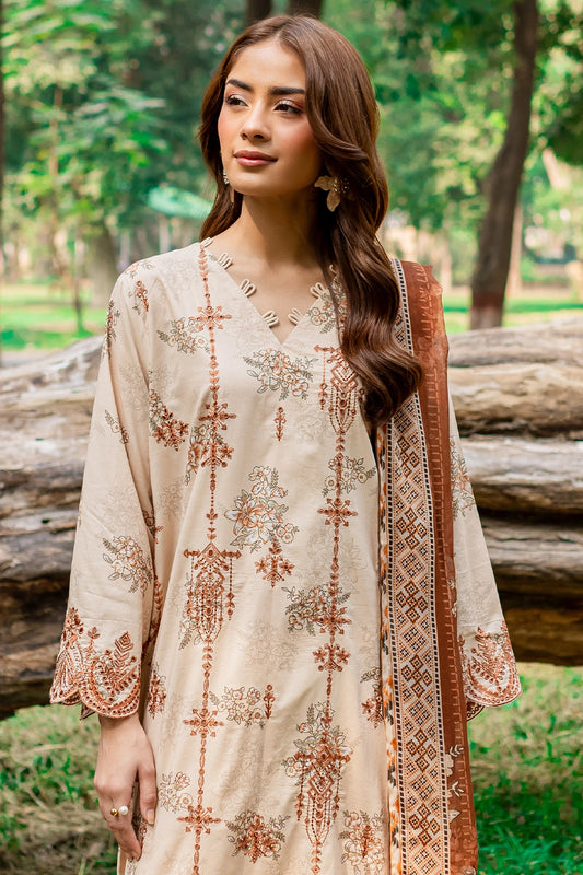 3 PIECE - PREMIUM EMBROIDERED LAWN - 9155
