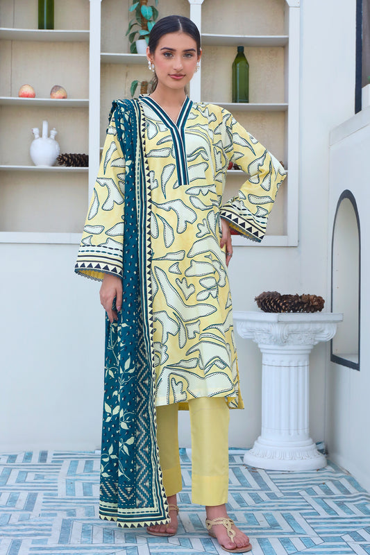 3 PIECE - DIGITALLY PRINTED LAWN - 521