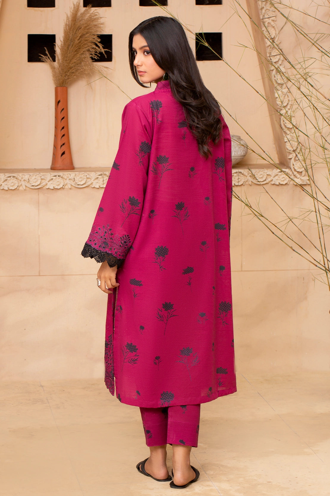 2 Piece - Premium Embroidered Khaddar - 9355