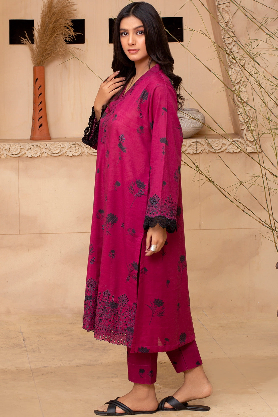 2 Piece - Premium Embroidered Khaddar - 9355