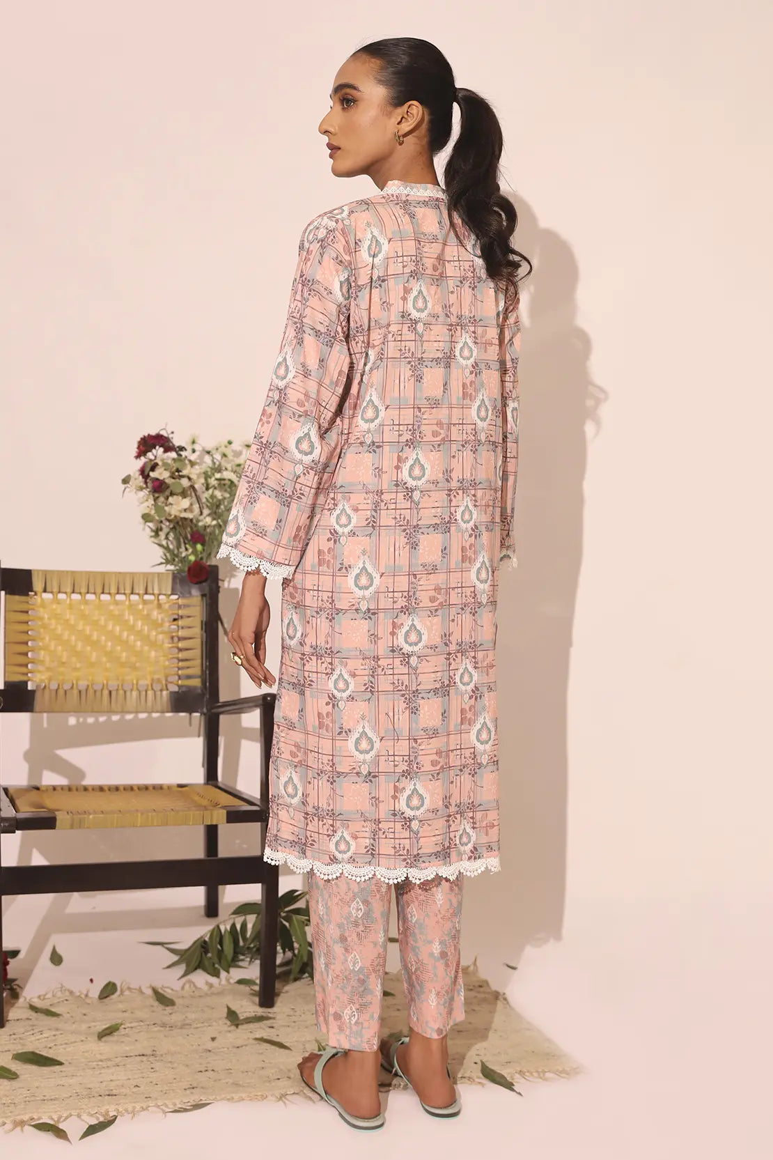 2 Piece - Printed Lawn Co-ord Set – 7472