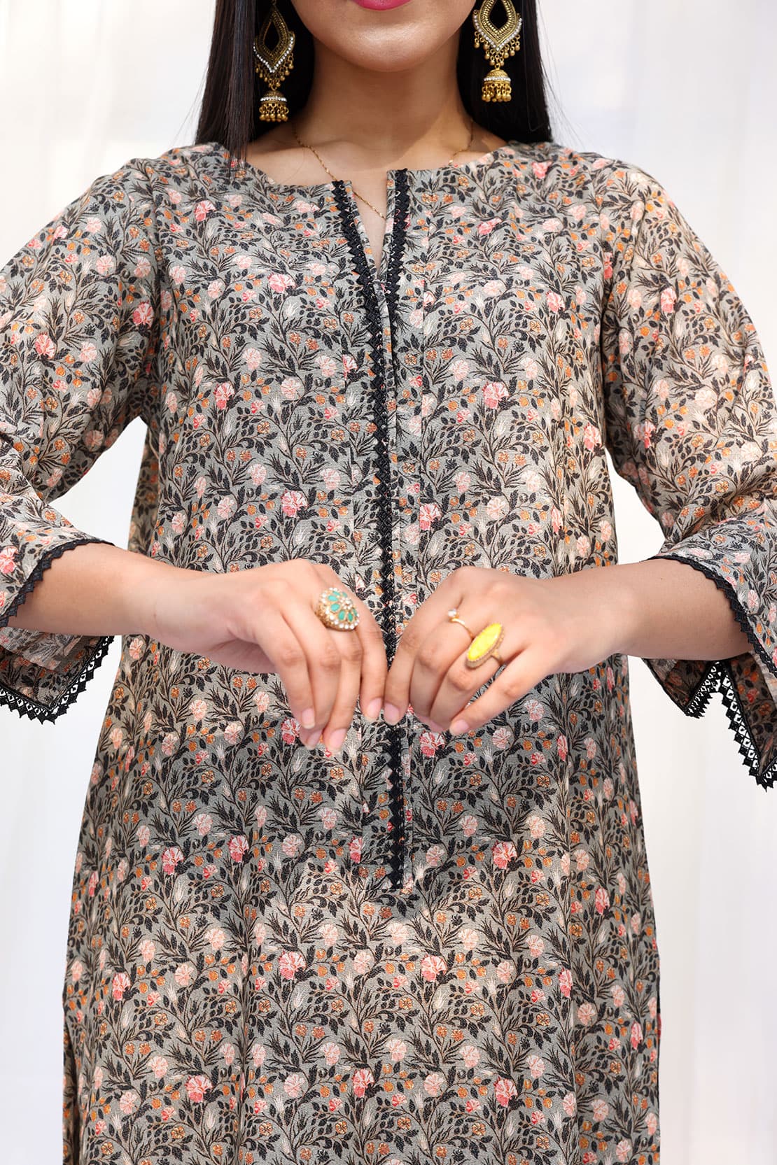 2 Piece - CEREN Digitally Printed Karandi 7254