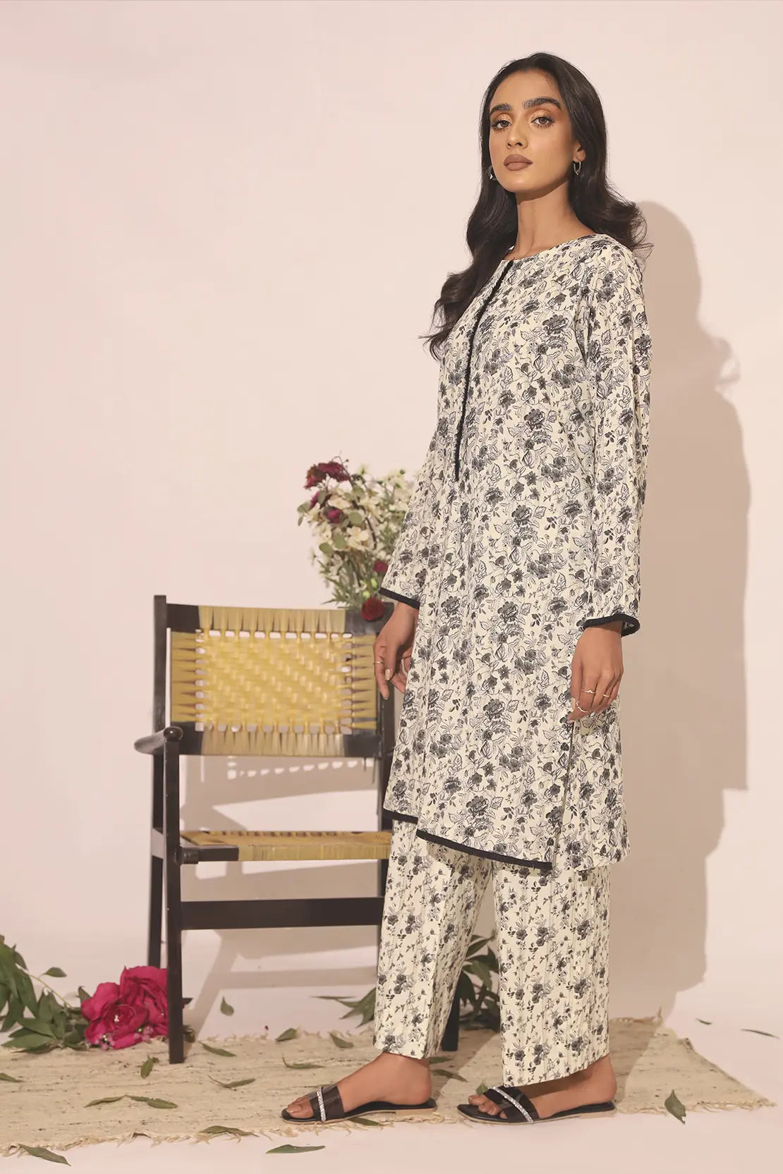 2 Piece - Printed Lawn Co-ord Set – 7478