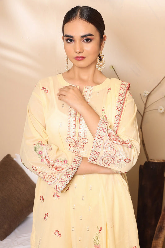 3 PIECE - PREMIUM EMBROIDERED LAWN - 7775