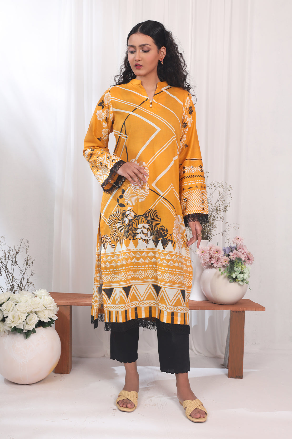 1 Piece - Digitally Printed Lawn - 8760