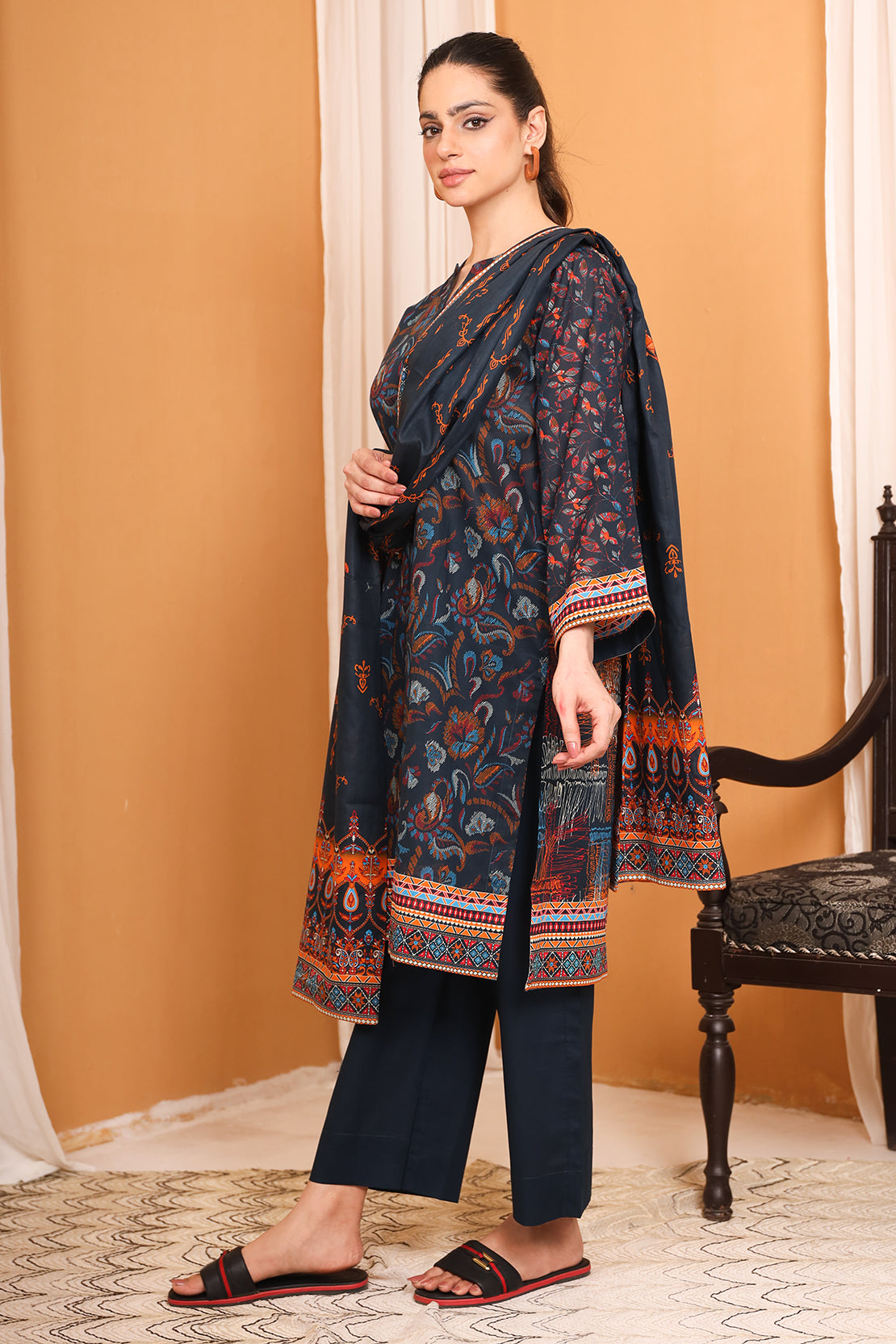 3 Piece Digitally Printed Lawn - 7789