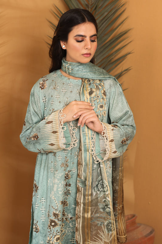 3 Piece - Embroidered Lawn - 8881