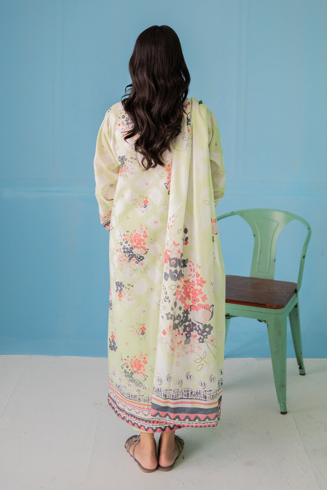 3 Piece Digitally Printed Lawn - 9002