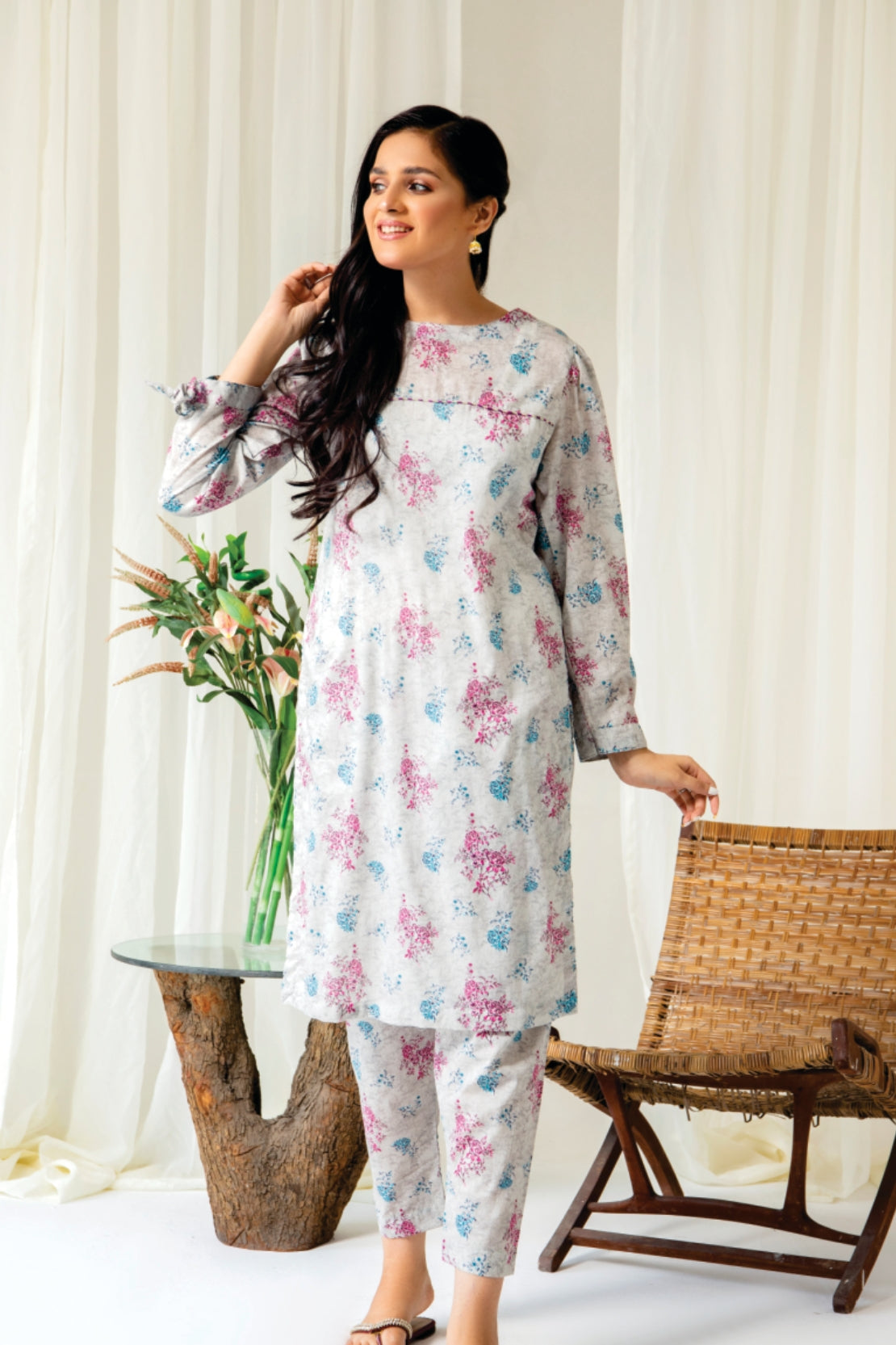 2 Piece -  Myra Digitally Printed Lawn - 8073