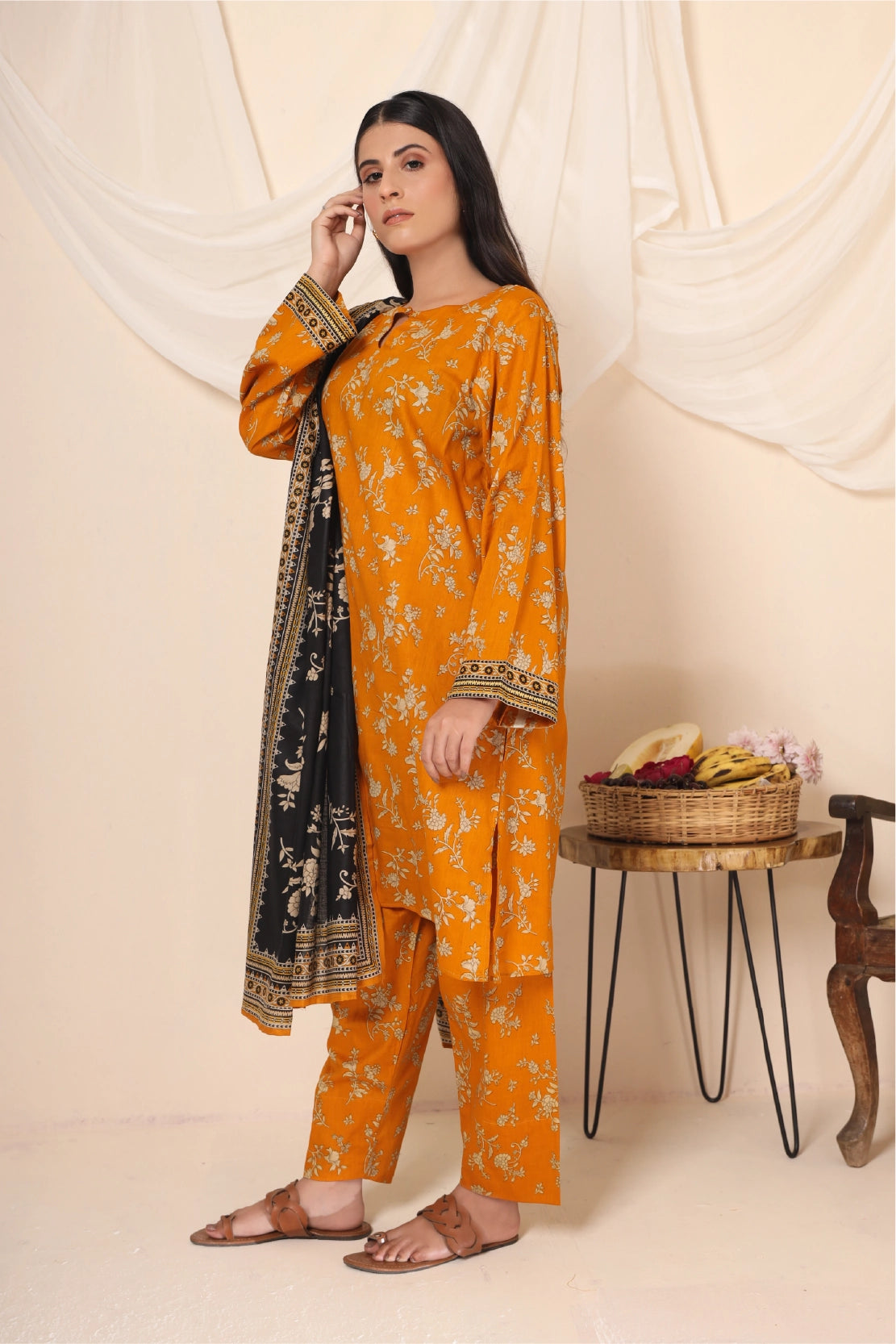 3 Piece - Printed Lawn - 844 A
