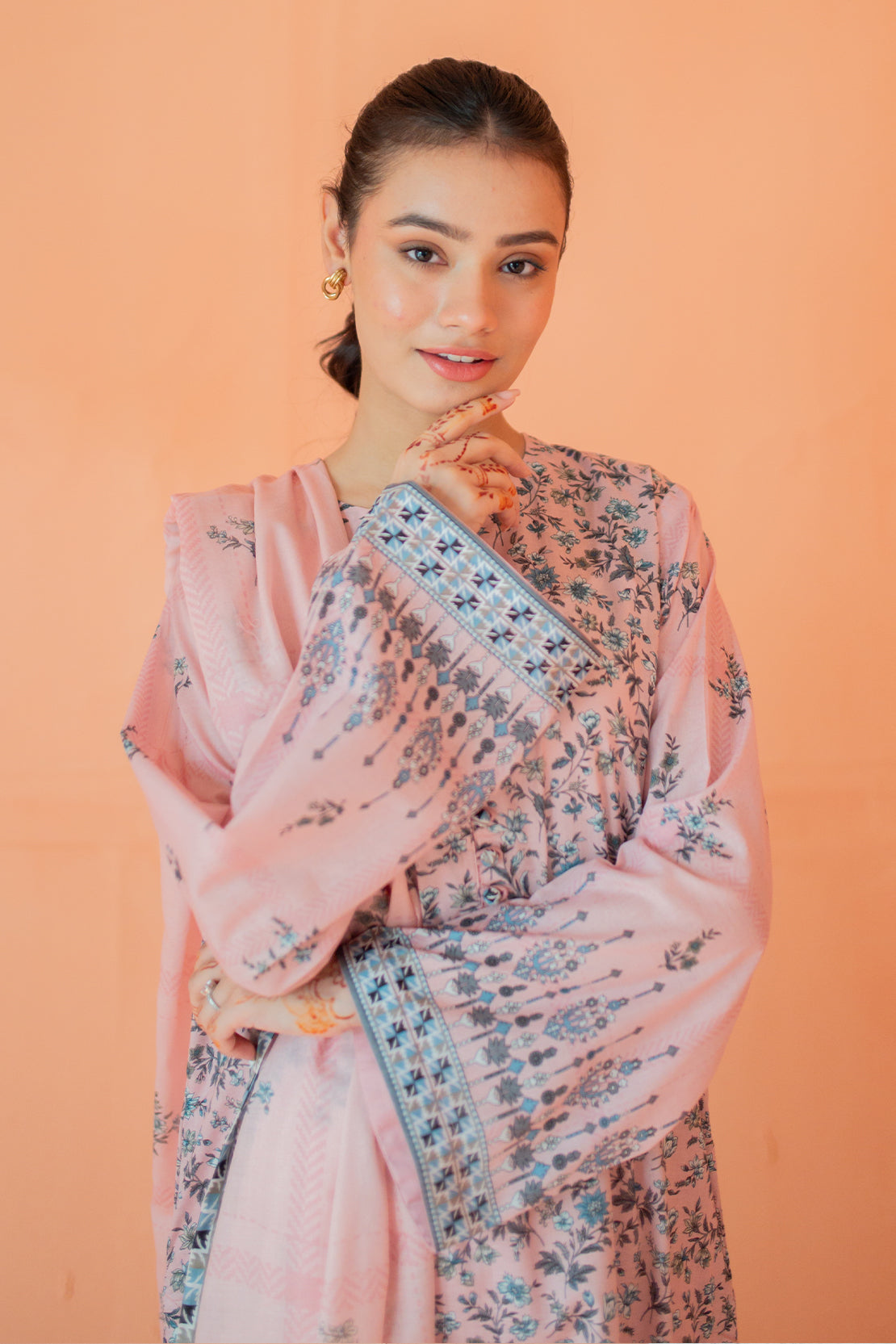 3 Piece Digitally Printed Lawn - 9014