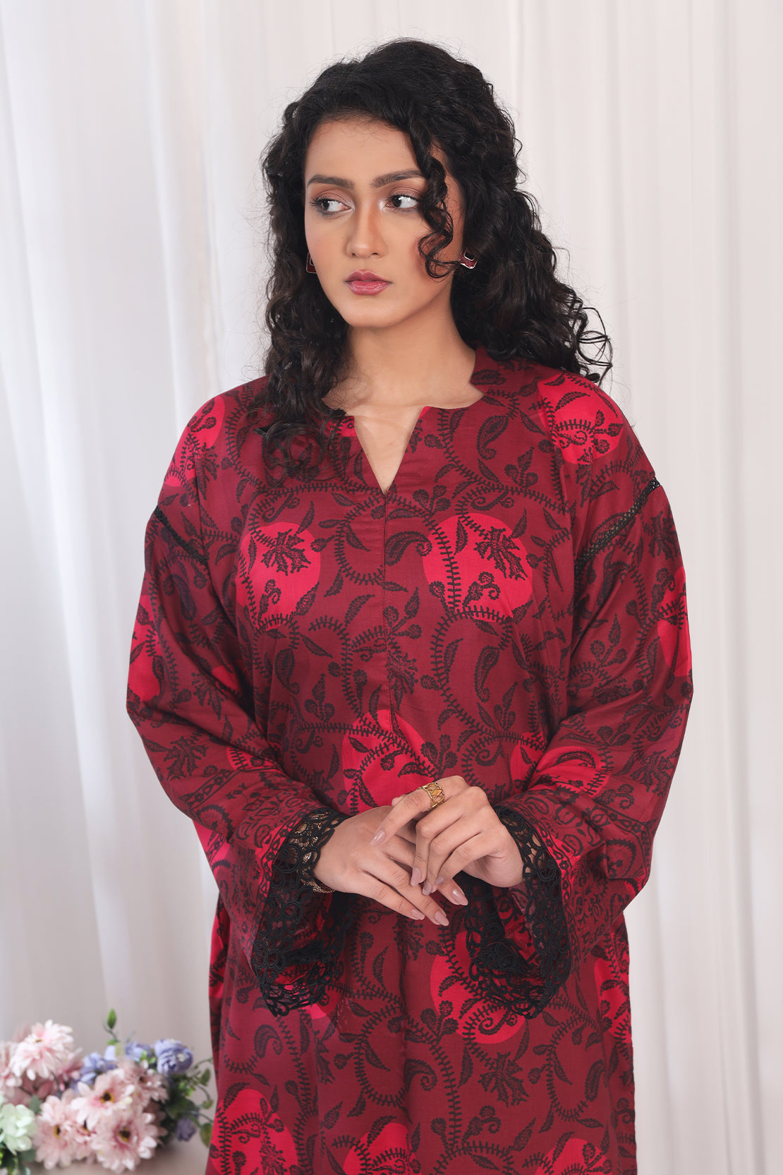 1 Piece - Digitally Printed Lawn - 8756
