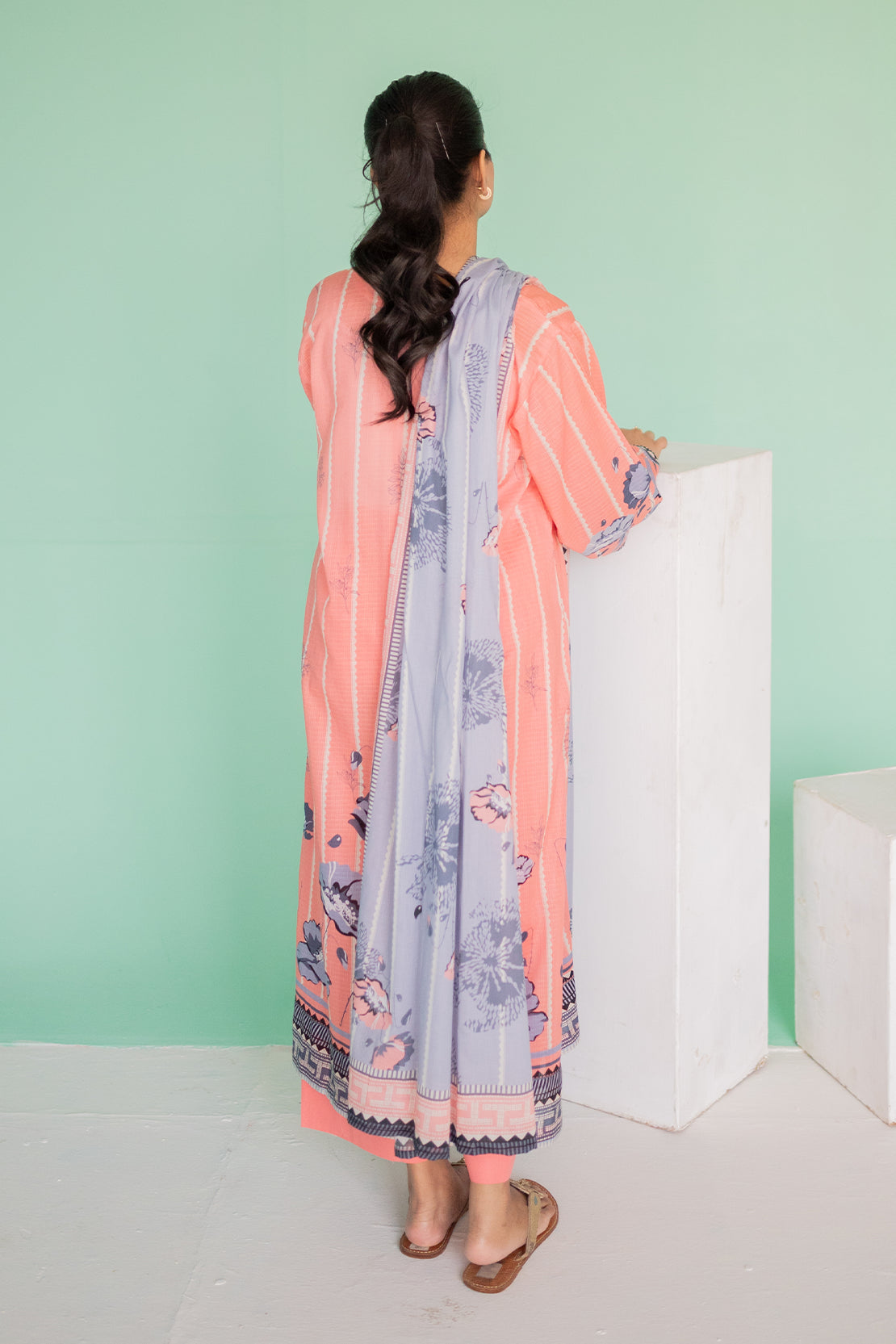 3 Piece Digitally Printed Lawn - 9009