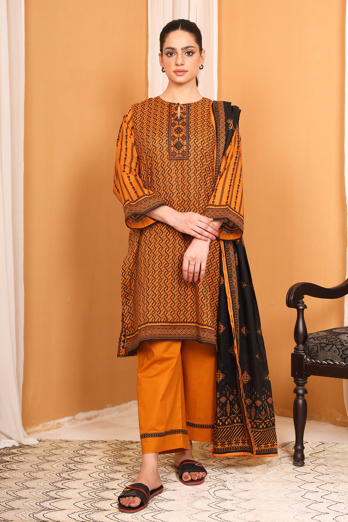 3 Piece Digitally Printed Lawn - 7788