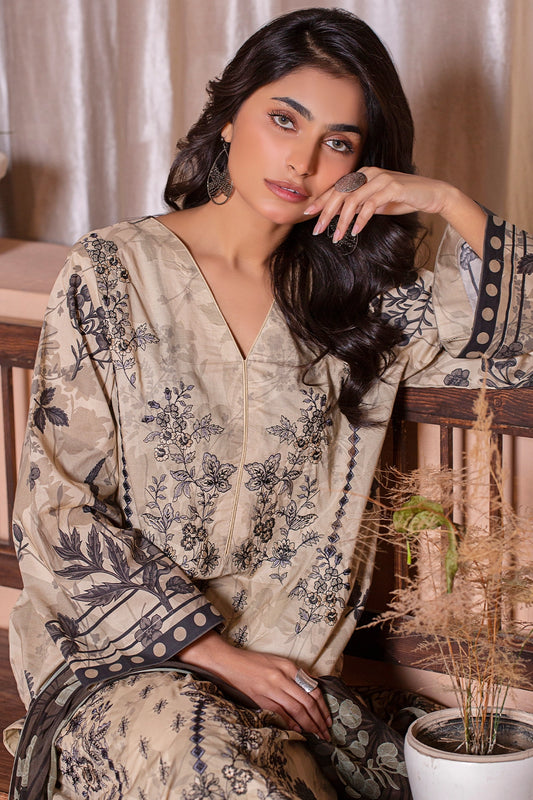 3 PIECE - PREMIUM EMBROIDERED LAWN - 9145