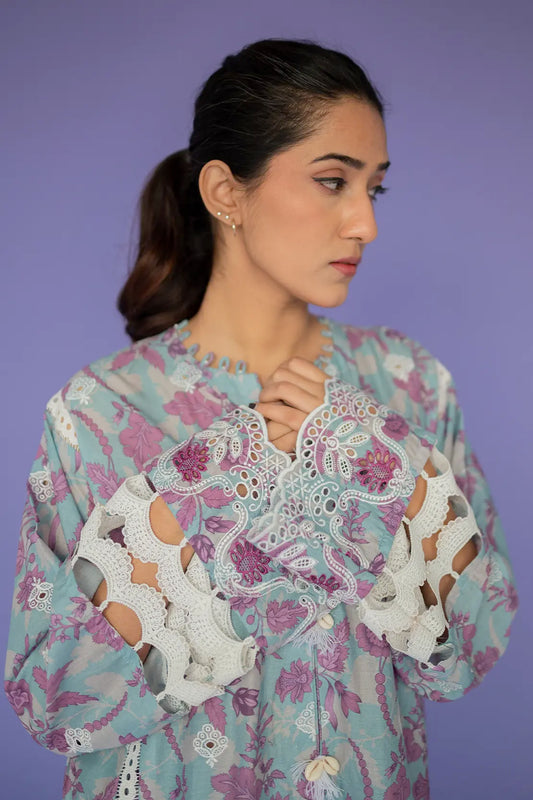 2 Piece Emerald Emb Lawn - 8603