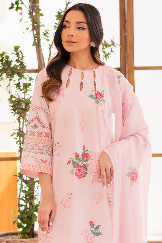3 Piece - Premium Embroidered Lawn - 023