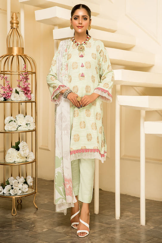 3 Piece - Premium Jacquard Slub Peach - 302