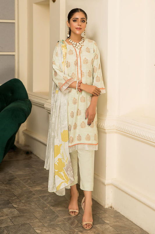 3 Piece - Premium Jacquard Slub Peach - 308