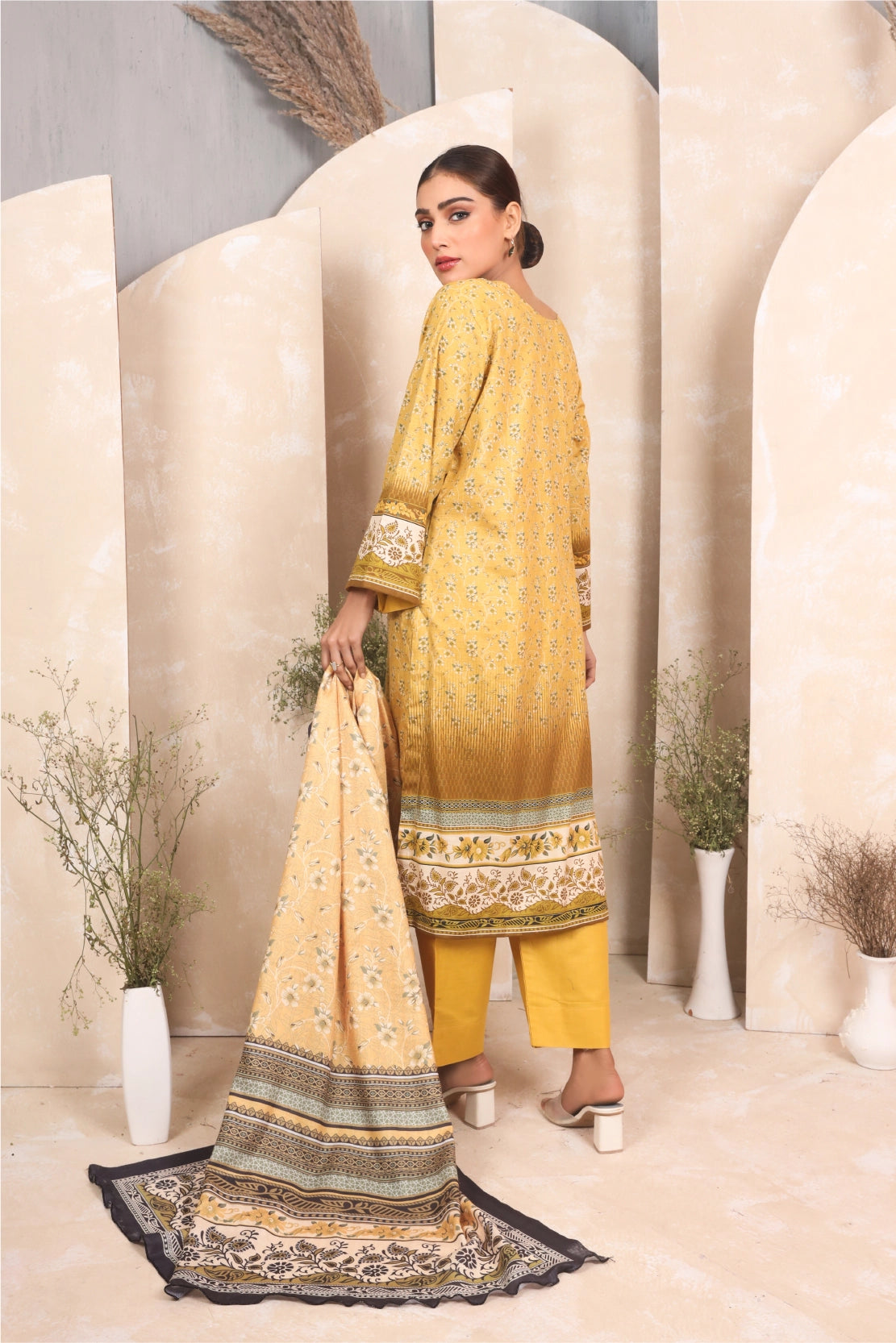 3 PIECE - PRINTED KHADDAR - 4049-A