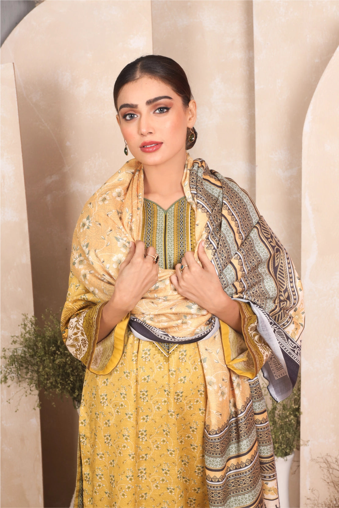 3 PIECE - PRINTED KHADDAR - 4049-A