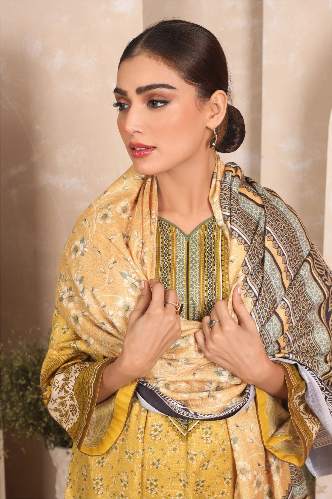 3 PIECE - PRINTED KHADDAR - 4049-A