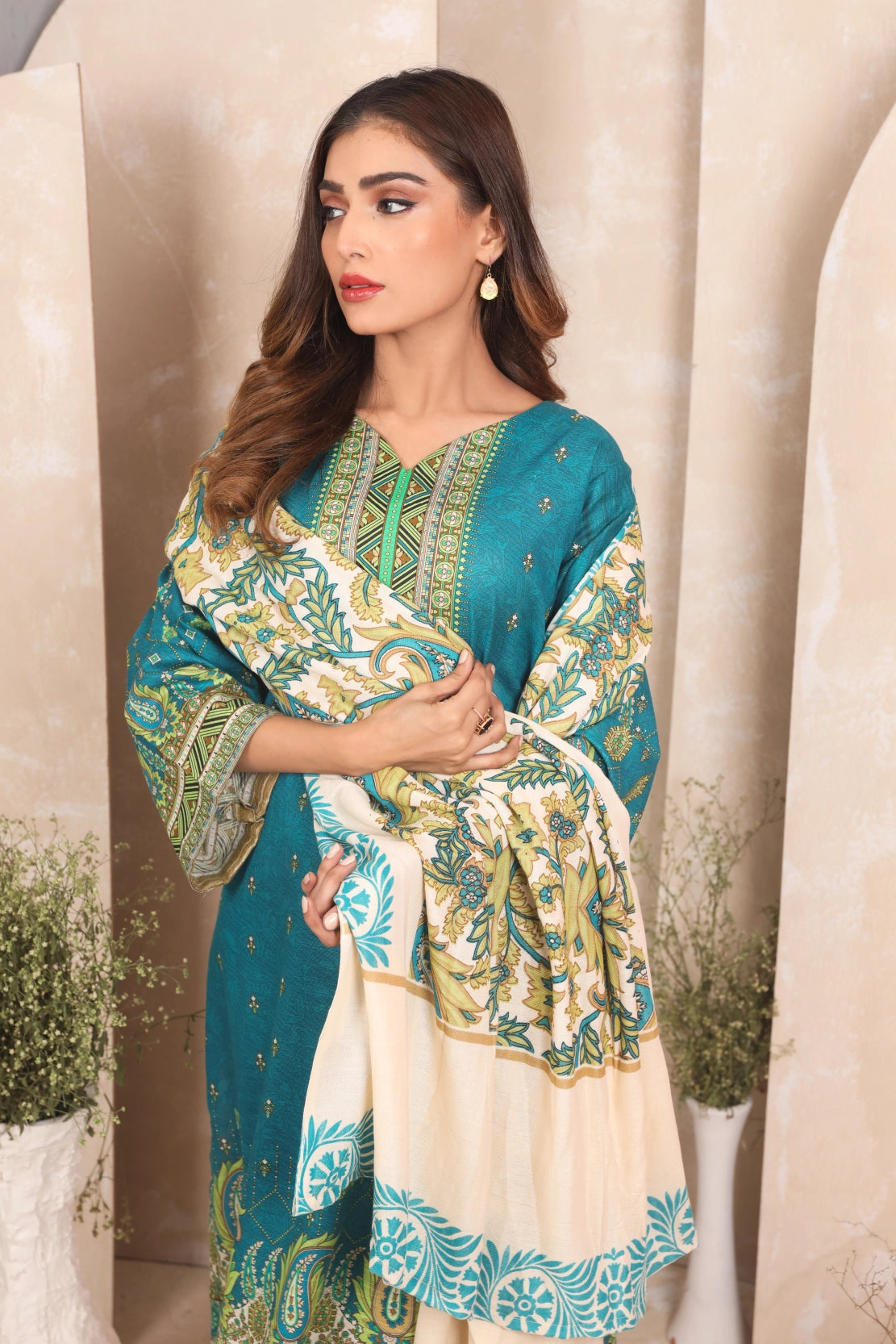 3 PIECE - PRINTED KHADDAR - 4041-B