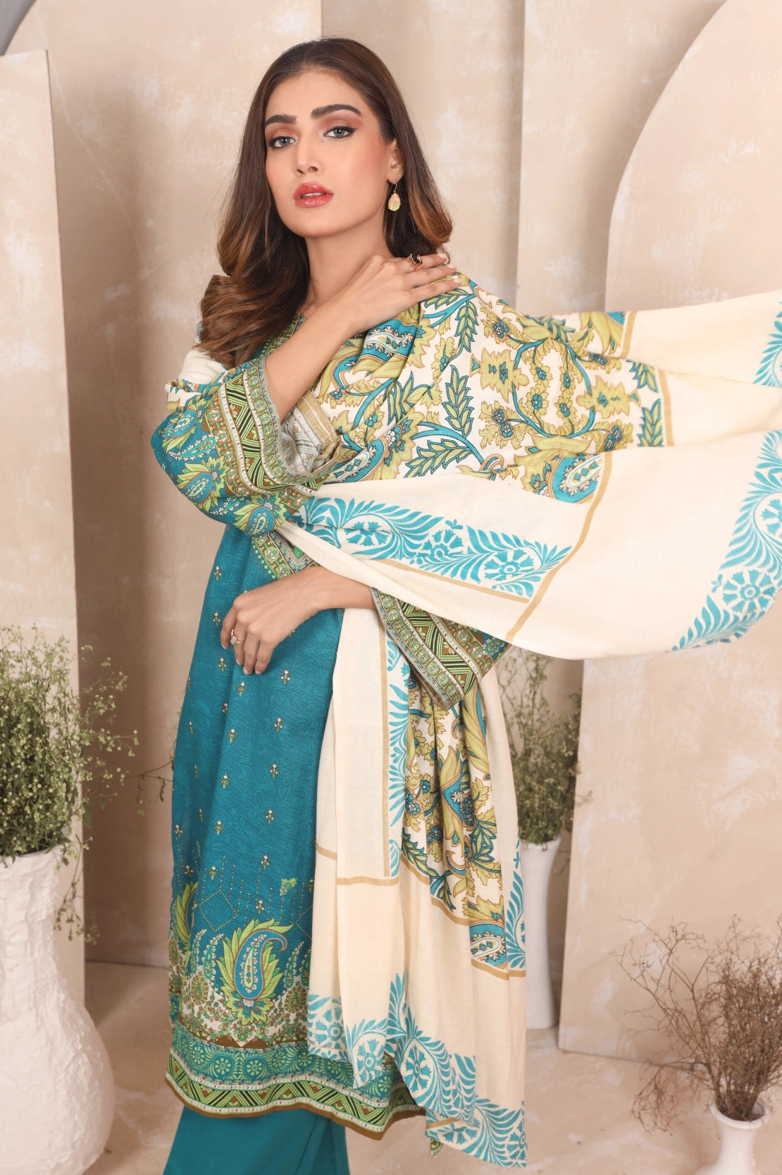 3 PIECE - PRINTED KHADDAR - 4041-B