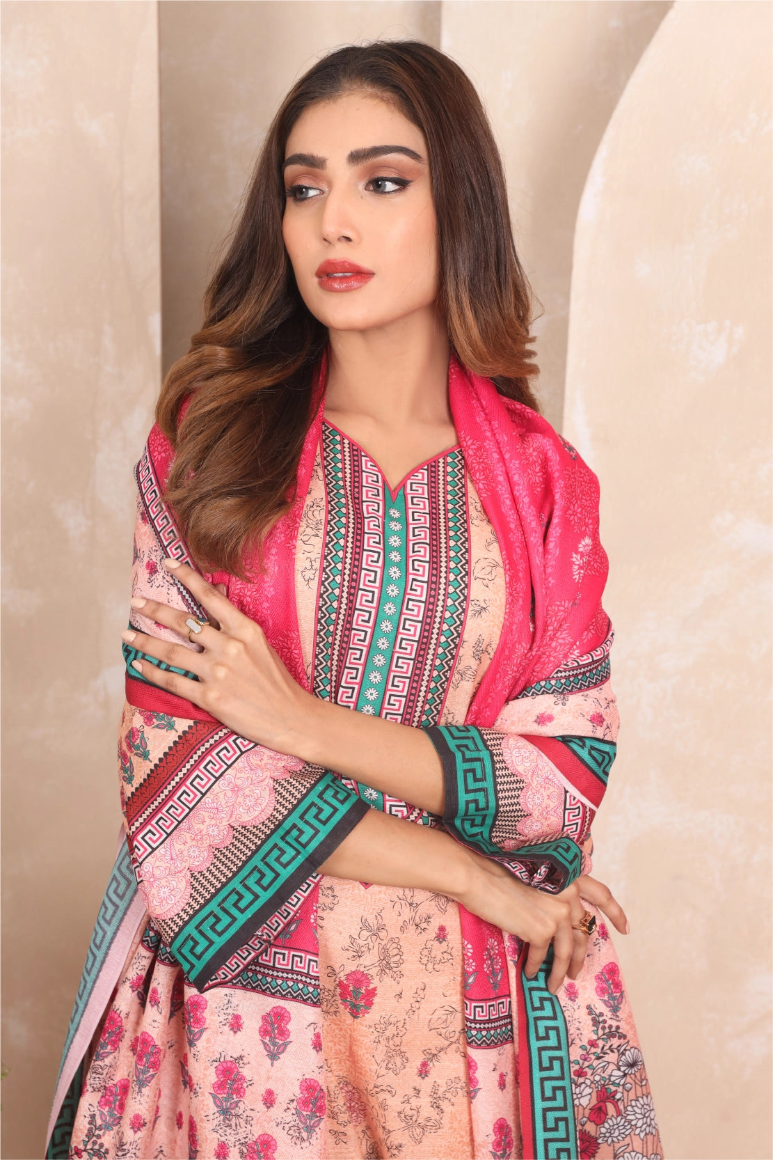 3 PIECE - PRINTED KHADDAR - 4044-A