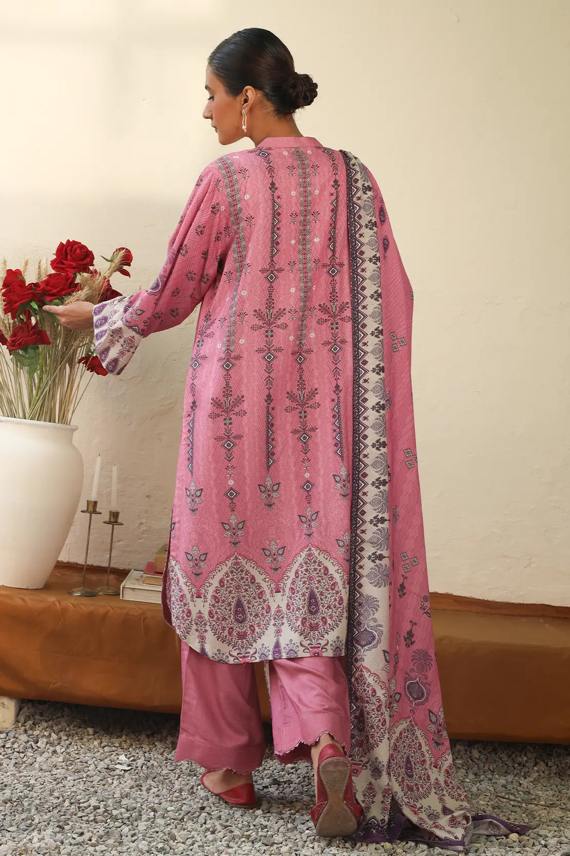 3 Piece – Premium Embroidered Karandi – 8204