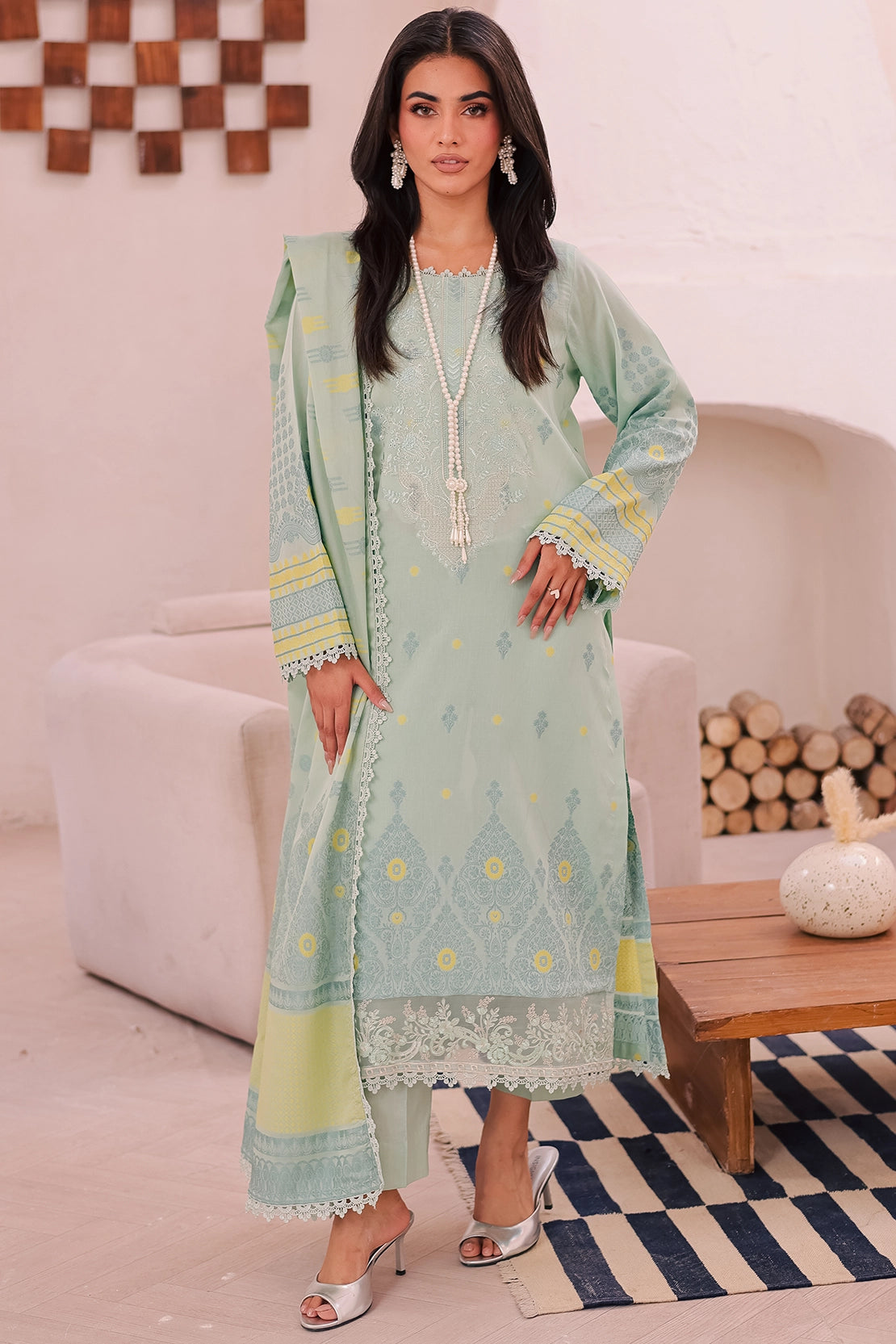 3 Piece - Premium Embroidered Jacquard - 457J