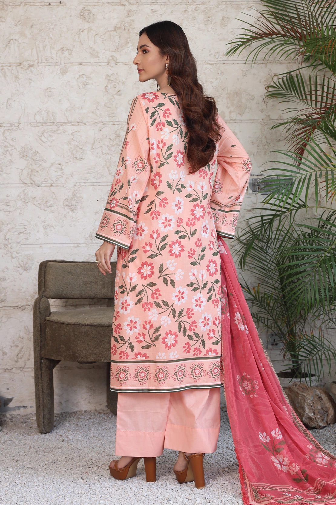 3 PIECE - PREMIUM EMBROIDERED LAWN - 9132