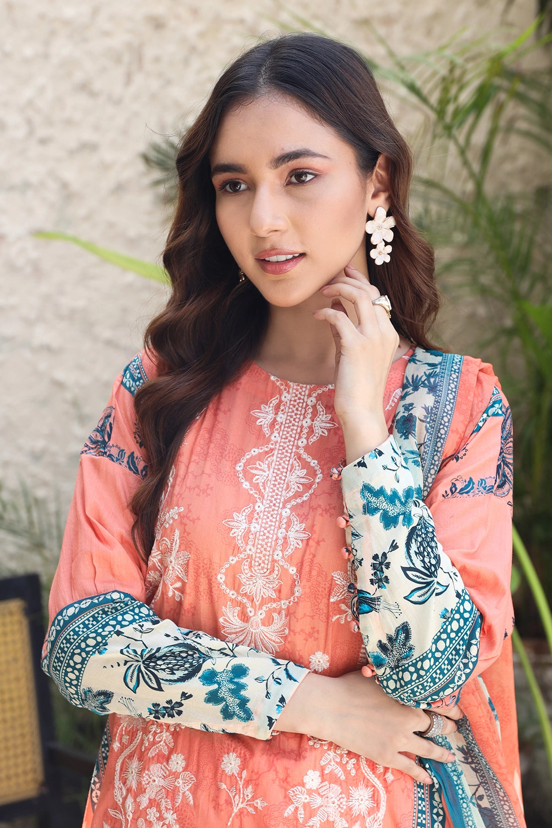 3 PIECE - PREMIUM EMBROIDERED LAWN - 9135