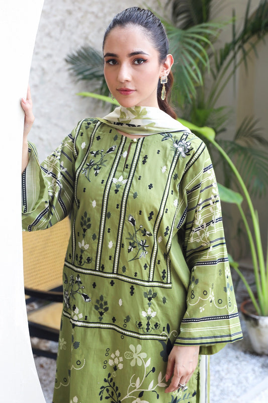 3 PIECE - PREMIUM EMBROIDERED LAWN - 9137