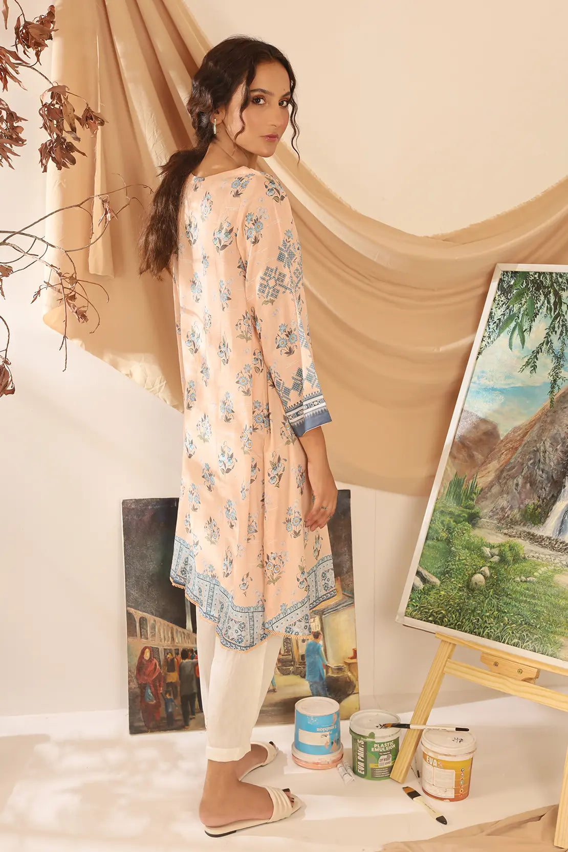 1 Piece - Digitally Printed Lawn Shirt -8052