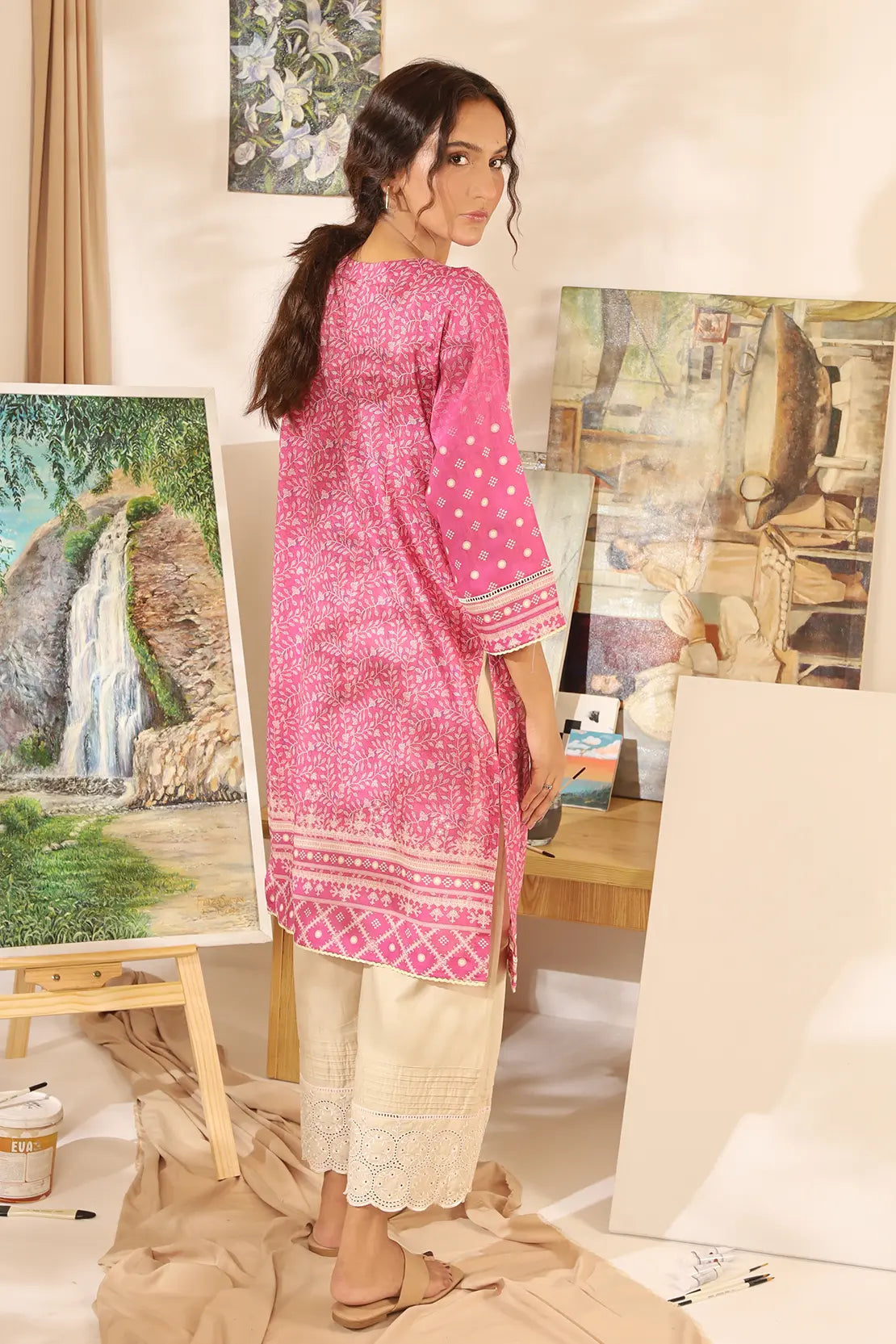 1 Piece - Digitally Printed Lawn Shirt -8054
