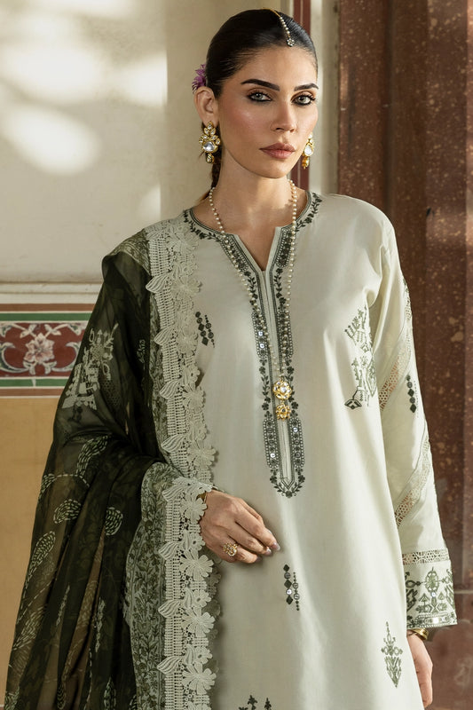 3 Piece - Premium Embroidered Luxury Lawn - 572