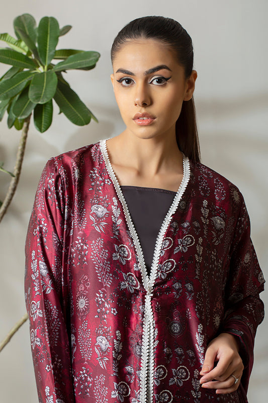 3 Piece – Digitally Printed Silk  – 8284