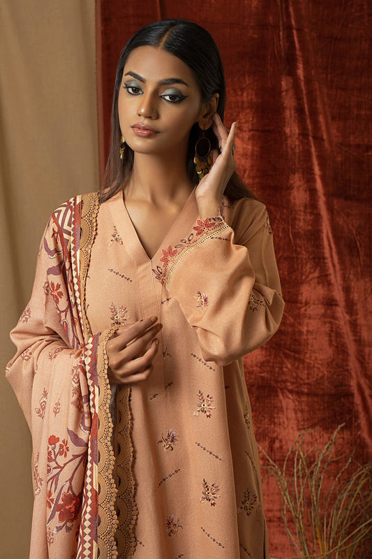 3 Piece – Premium Embroidered Karandi – 8300